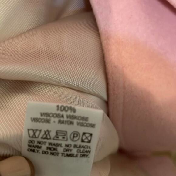 SISLEY 100% WOOL‎ PINK PEA COAT OVERSIZE SIZE S - Picture 8 of 8